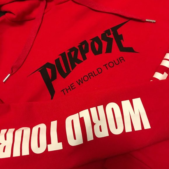 NWOT Justin Bieber world tour cropped hoodie - Picture 3 of 6